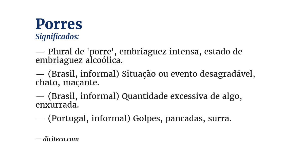 Significado de porres