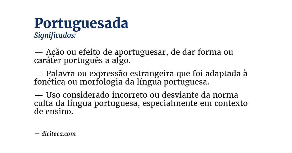Significado de portuguesada