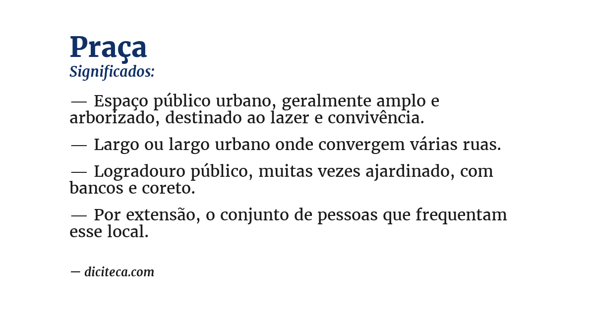 Significado de praça