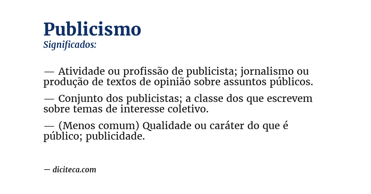 Significado de publicismo