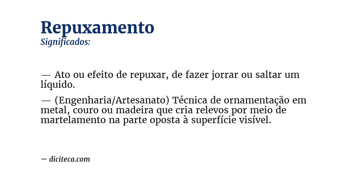 Significado de repuxamento