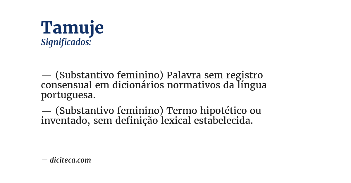 Significado de tamuje