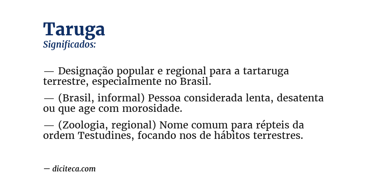 Significado de taruga