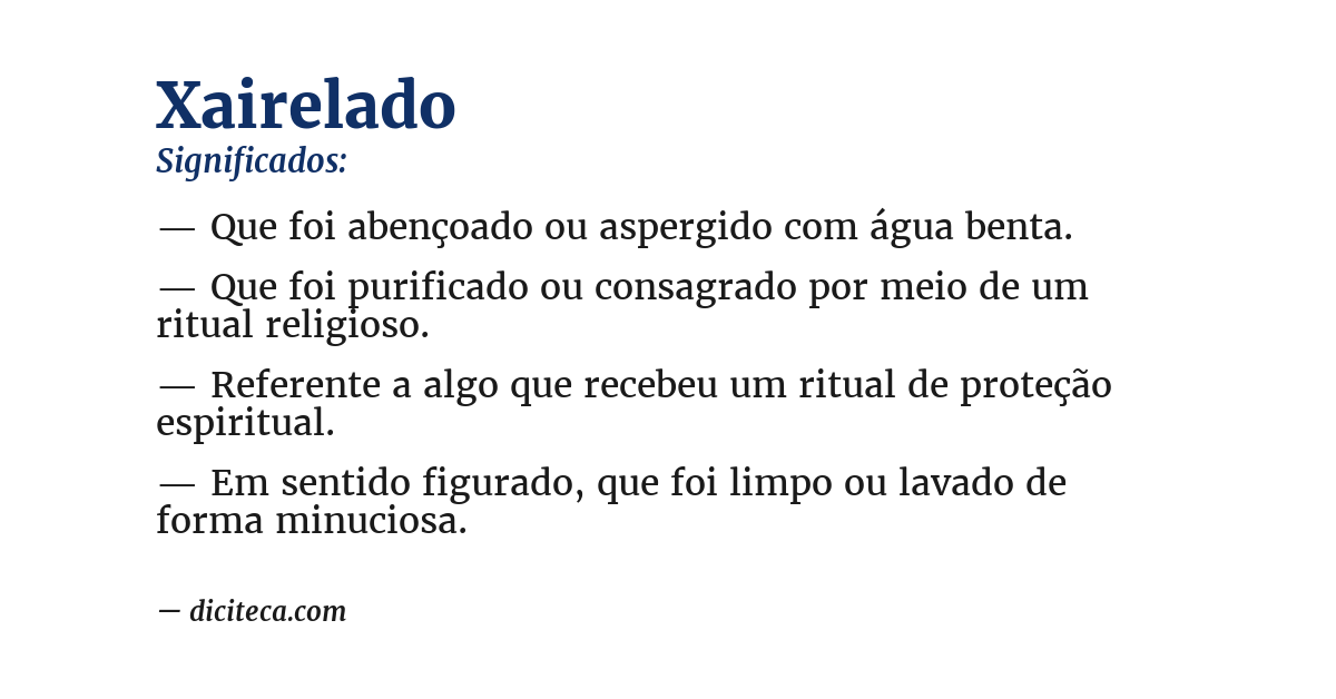 Significado de xairelado