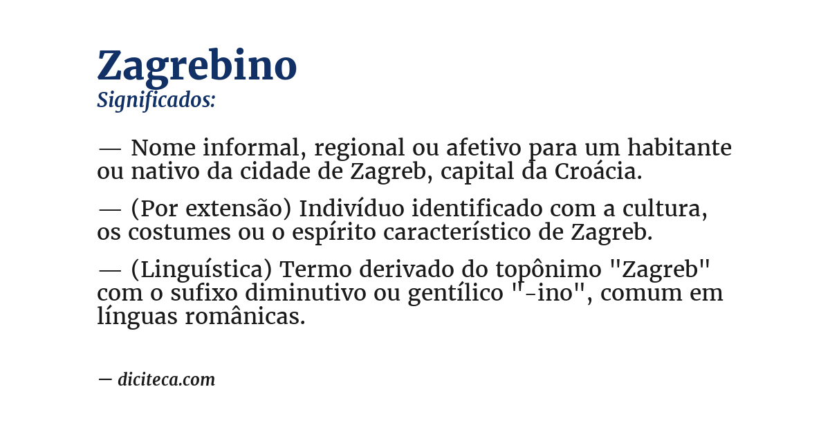 Significado de zagrebino