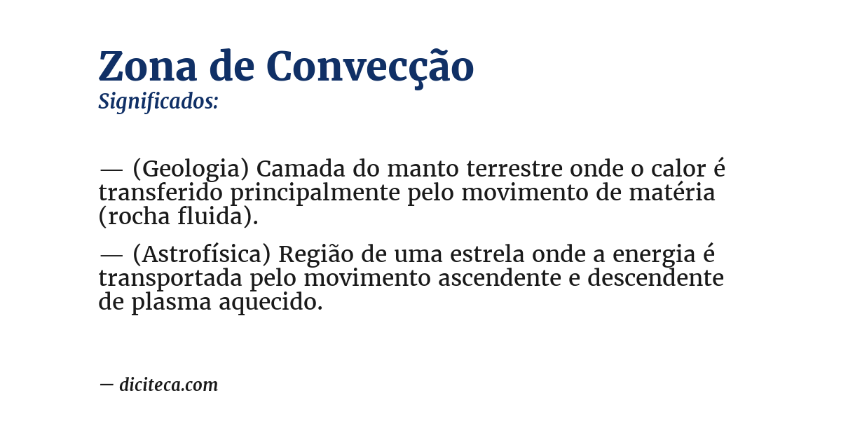 Significado de zona de convecção