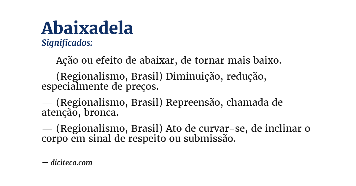 Significado de abaixadela