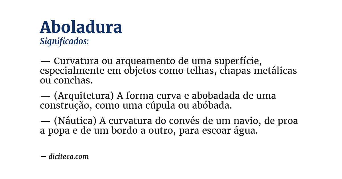 Significado de aboladura