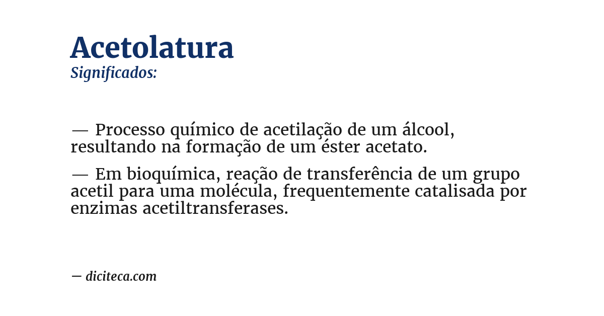Significado de acetolatura