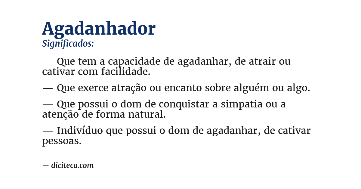 Significado de agadanhador