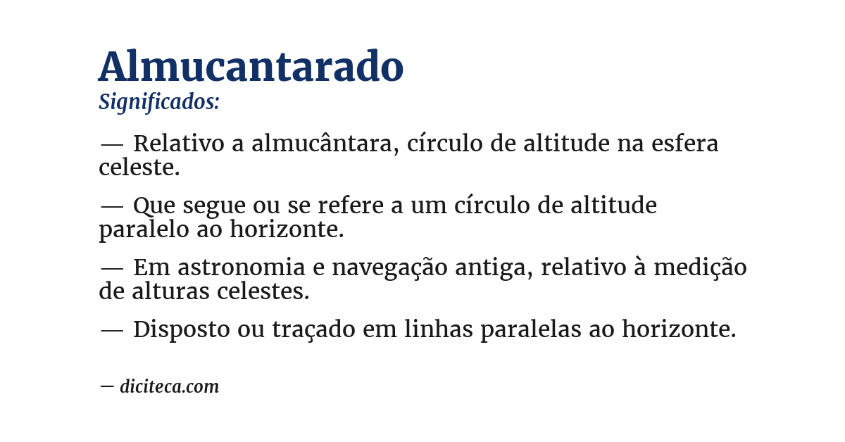 Significado de almucantarado