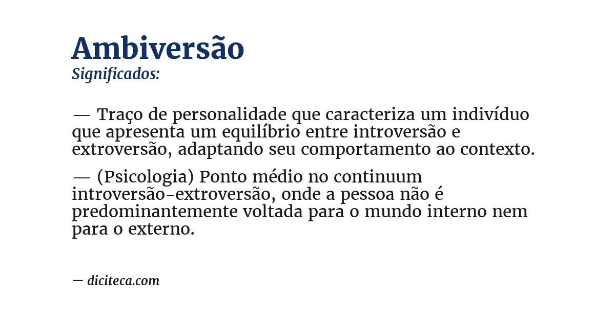 Significado de ambiversão