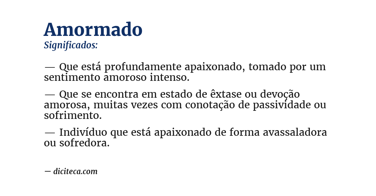 Significado de amormado
