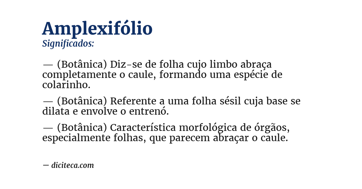 Significado de amplexifólio
