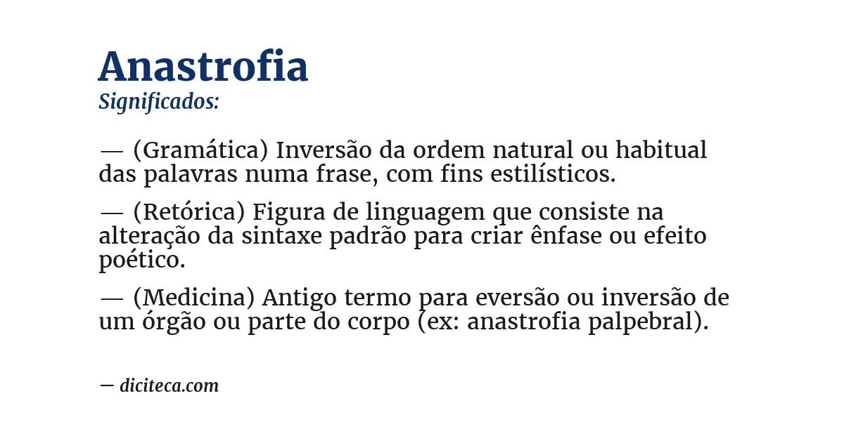 Significado de anastrofia