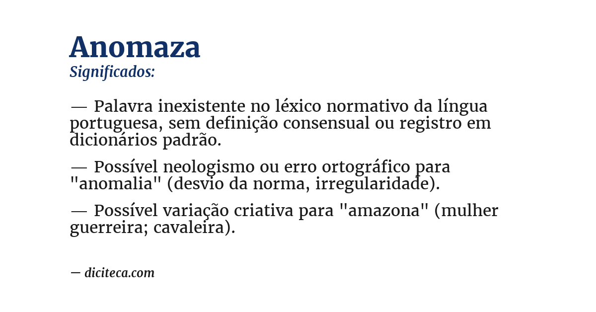 Significado de anomaza