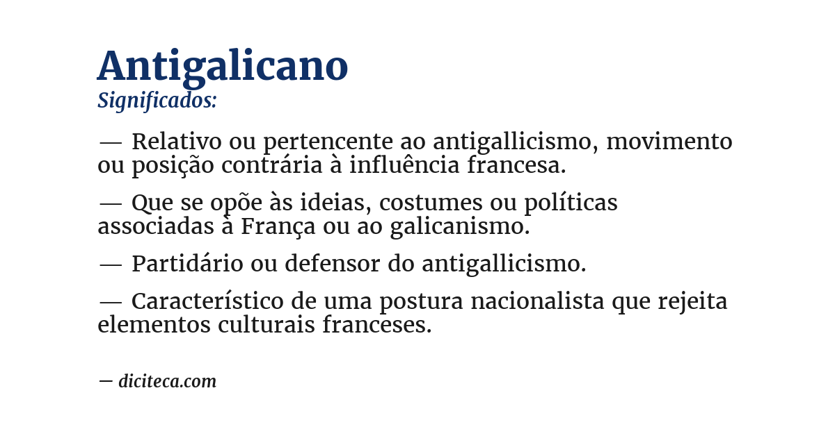 Significado de antigalicano