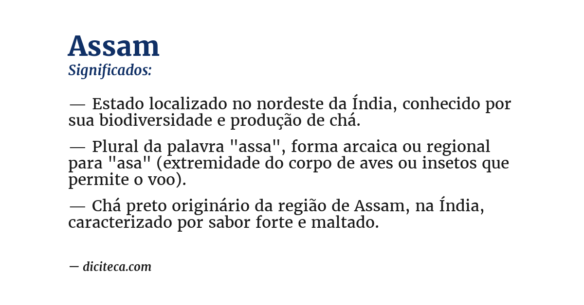 Significado de assam