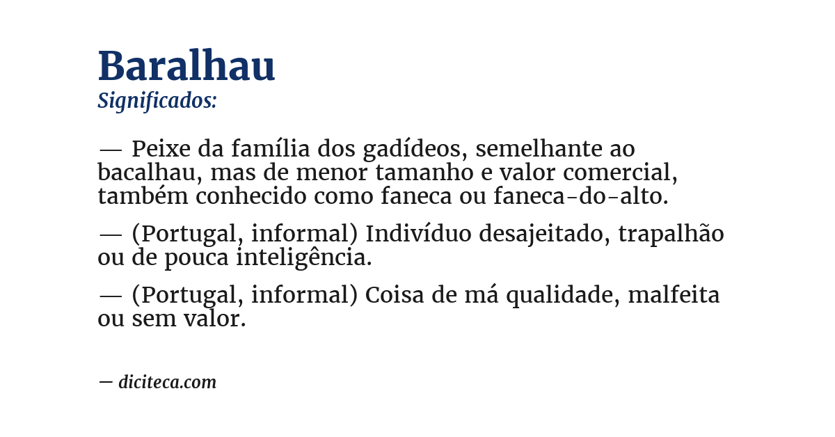 Significado de baralhau