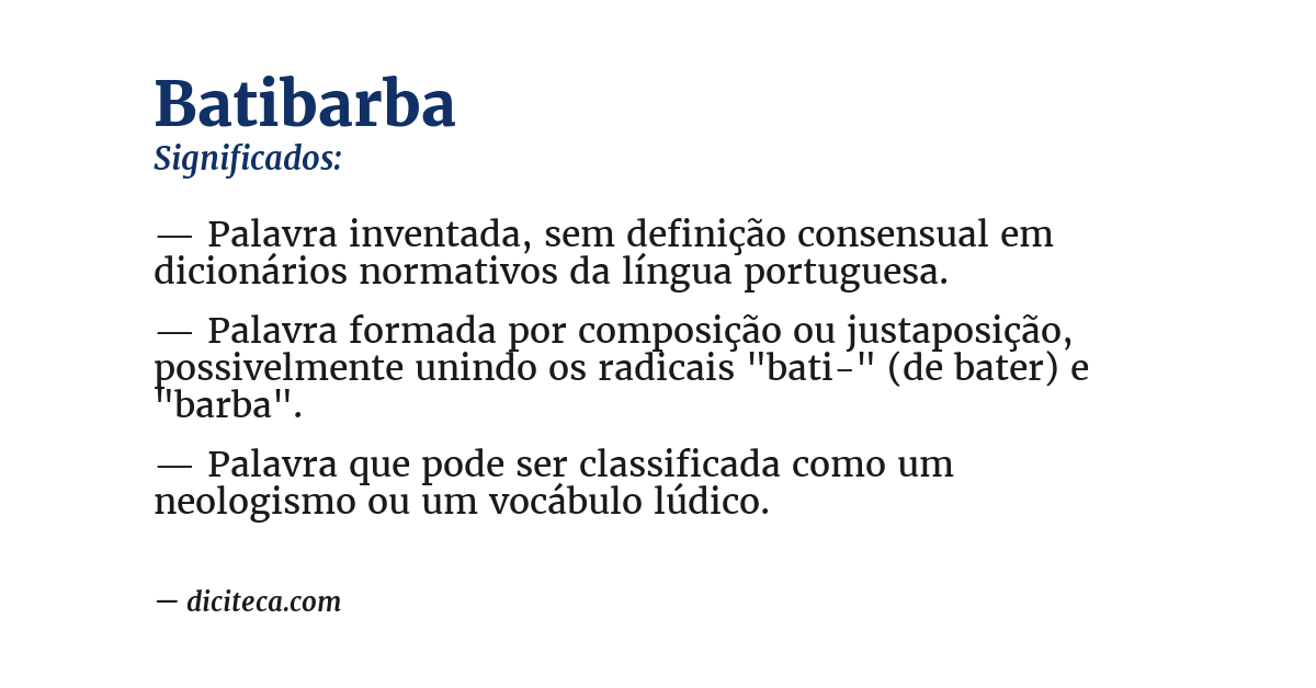 Significado de batibarba