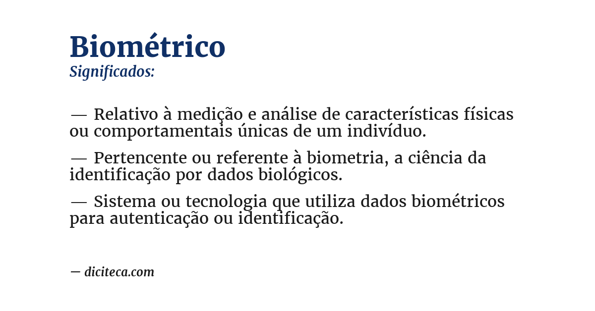 Significado de biométrico