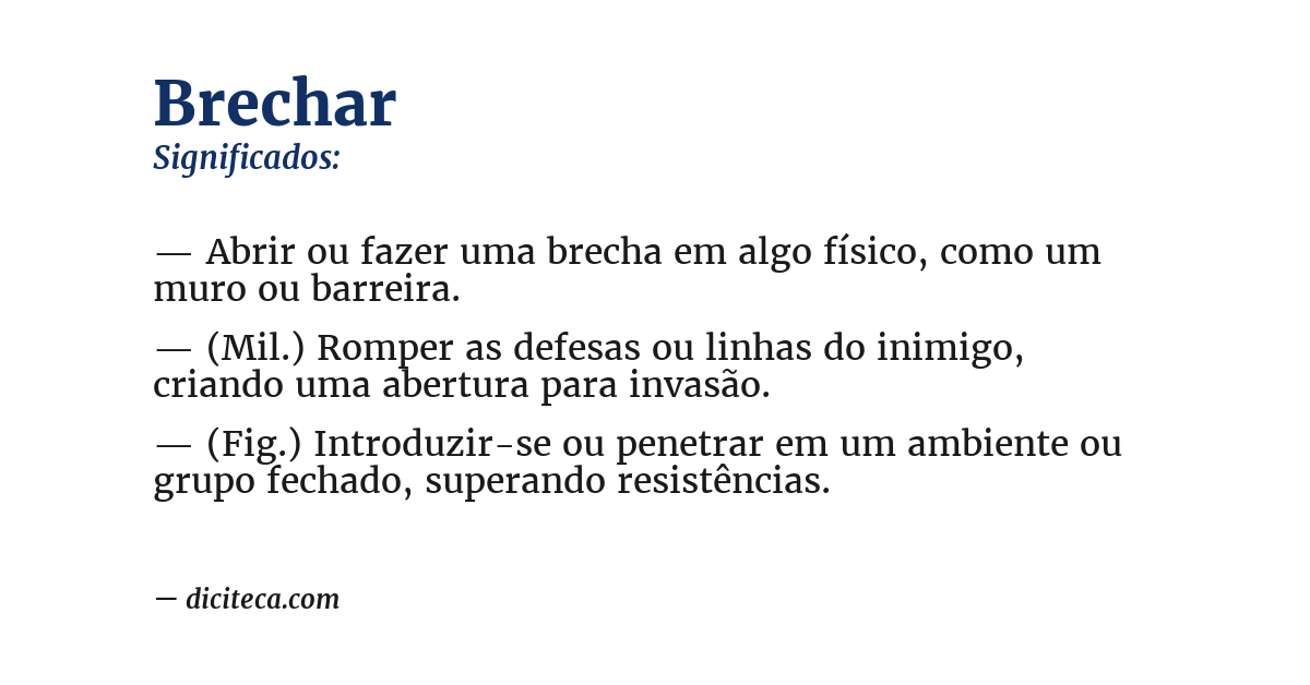 Significado de brechar