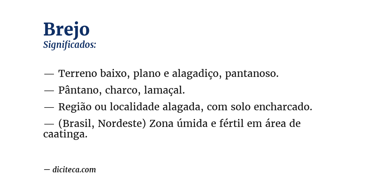 Significado de brejo