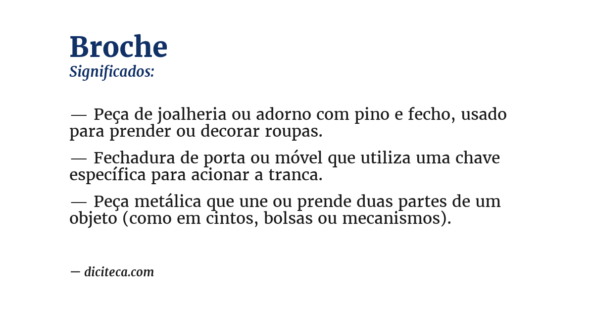 Significado de broche