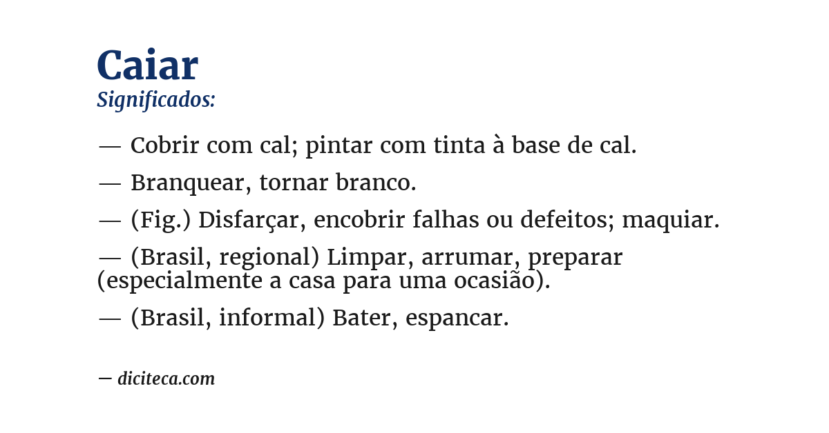 Significado de caiar