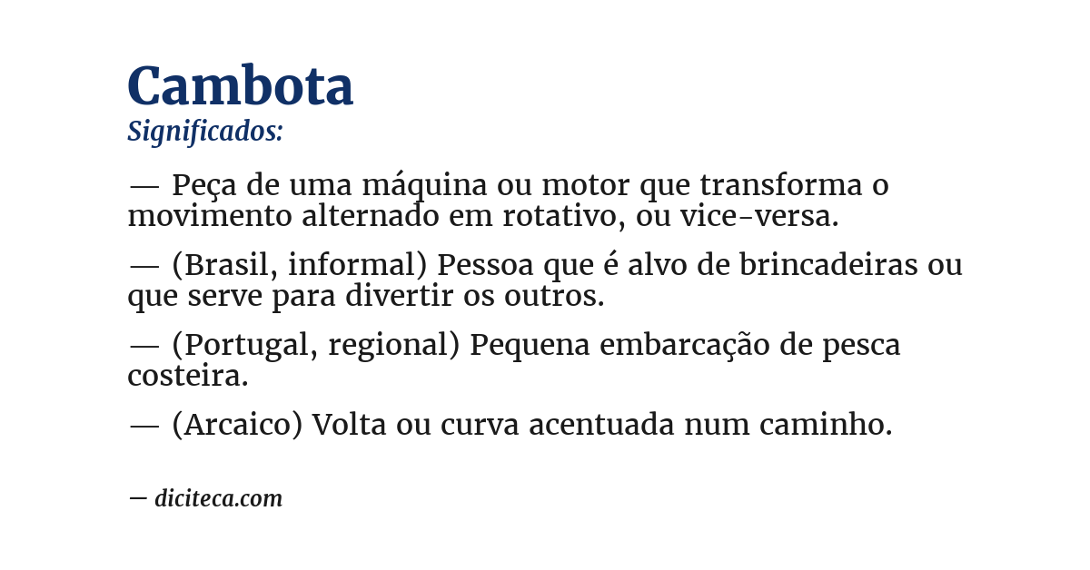 Significado de cambota