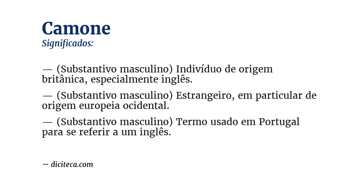 Significado de camone