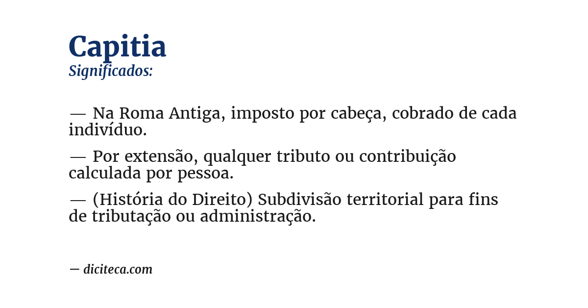Significado de capitia