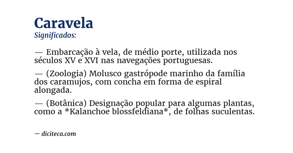 Significado de caravela