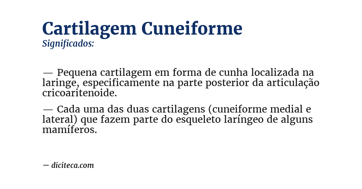 Significado de cartilagem cuneiforme