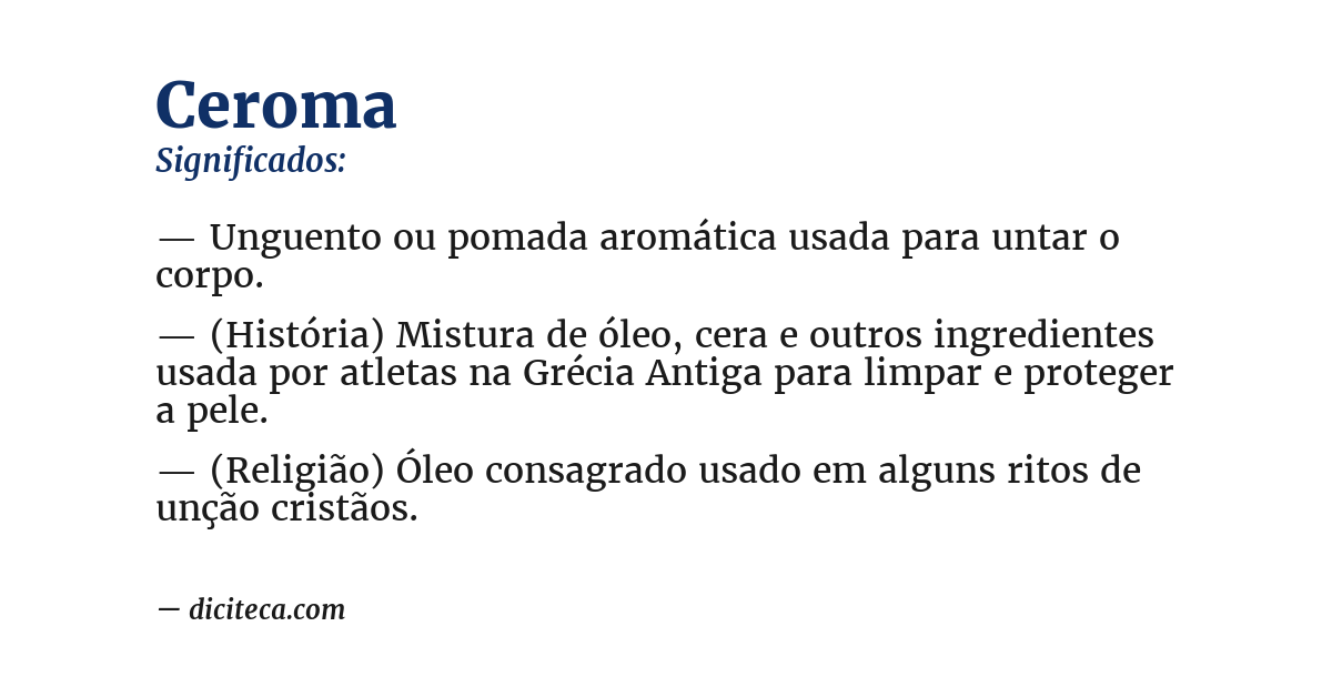 Significado de ceroma