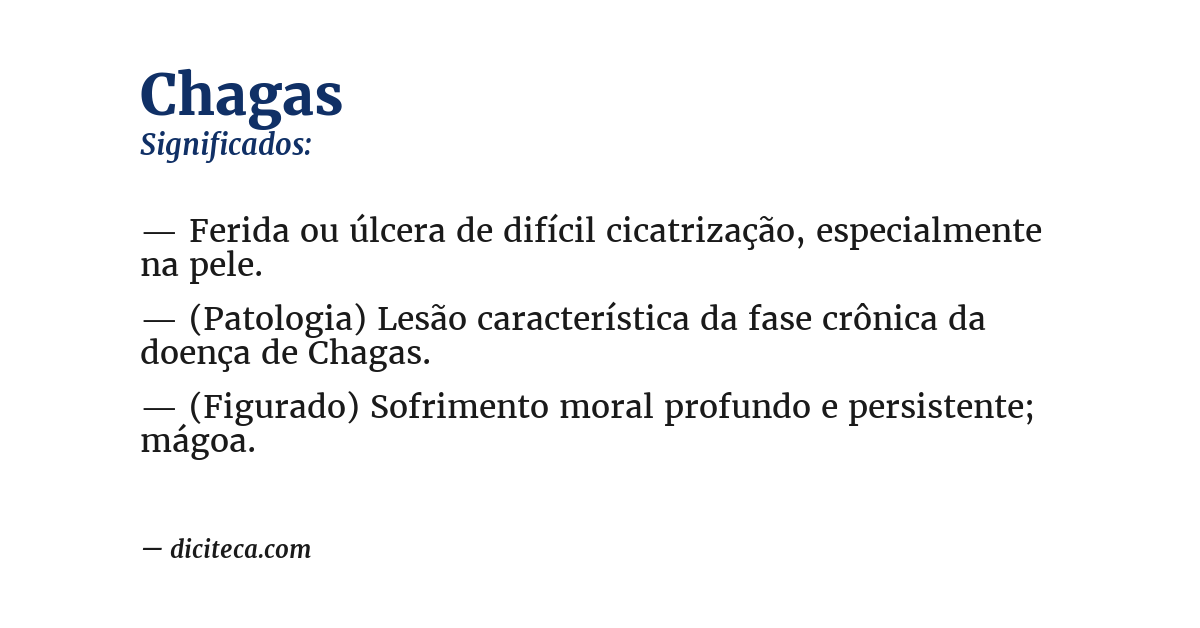 Significado de chagas