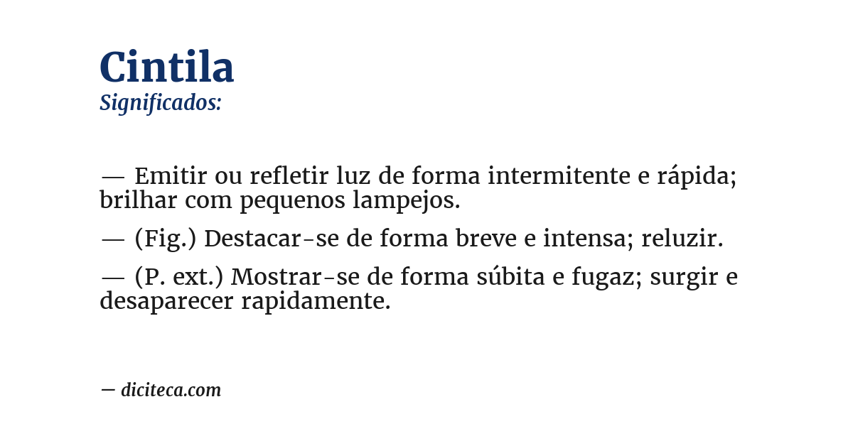 Significado de cintila