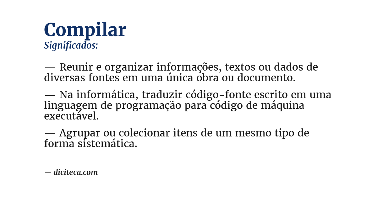 Significado de compilar