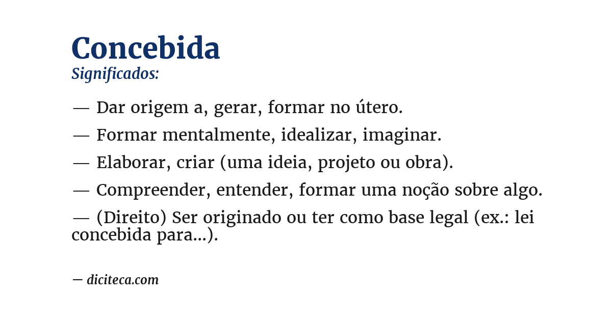 Significado de concebida