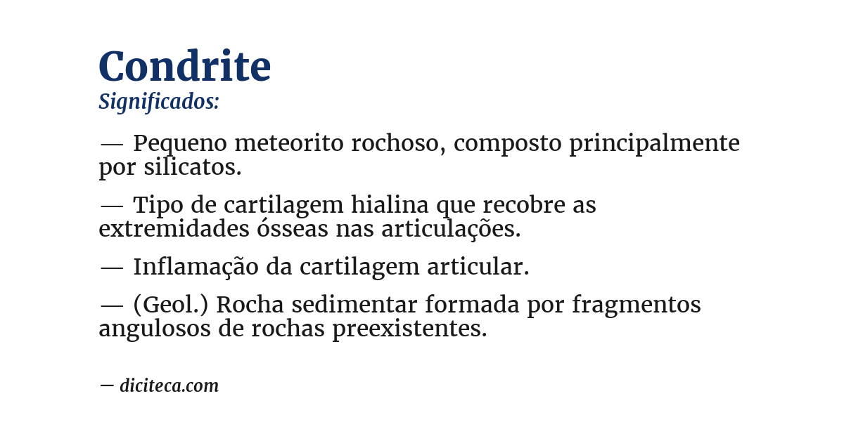 Significado de condrite