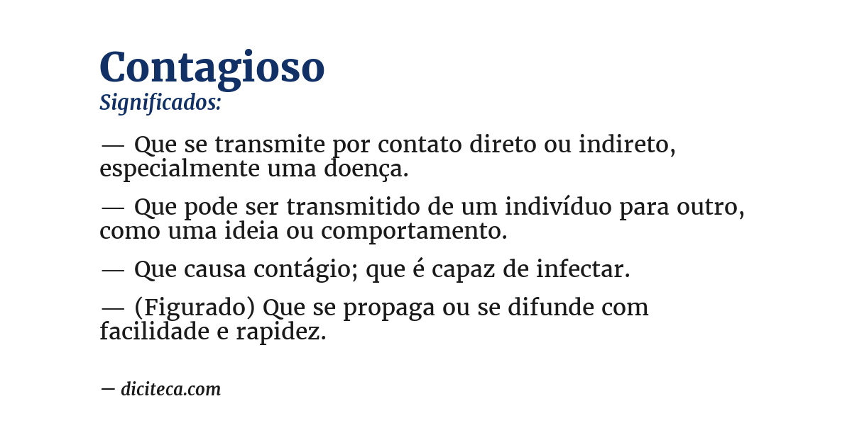 Significado de contagioso