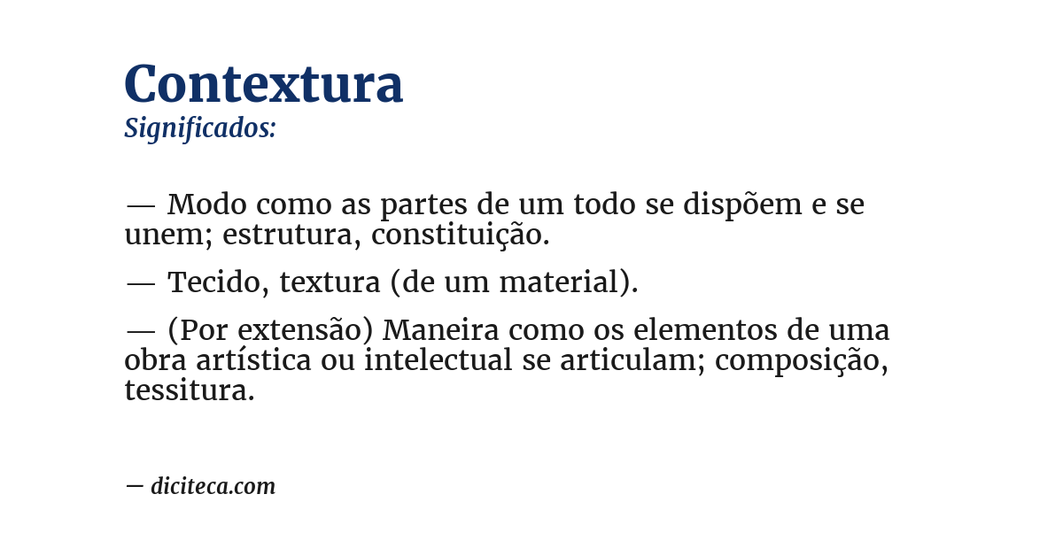 Significado de contextura