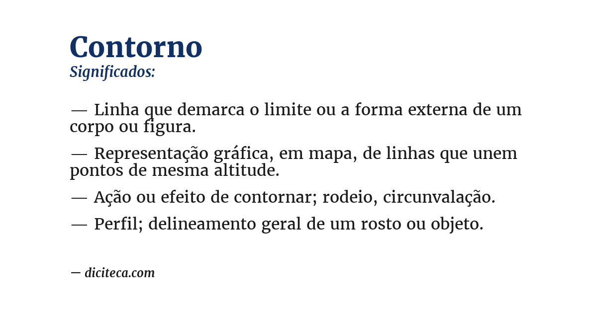 Significado de contorno