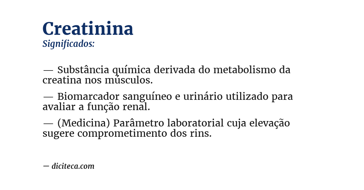 Significado de creatinina