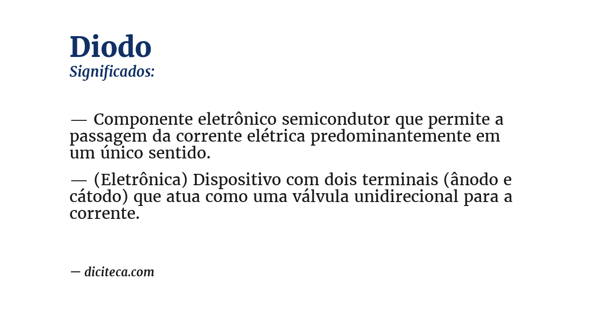 Significado de diodo