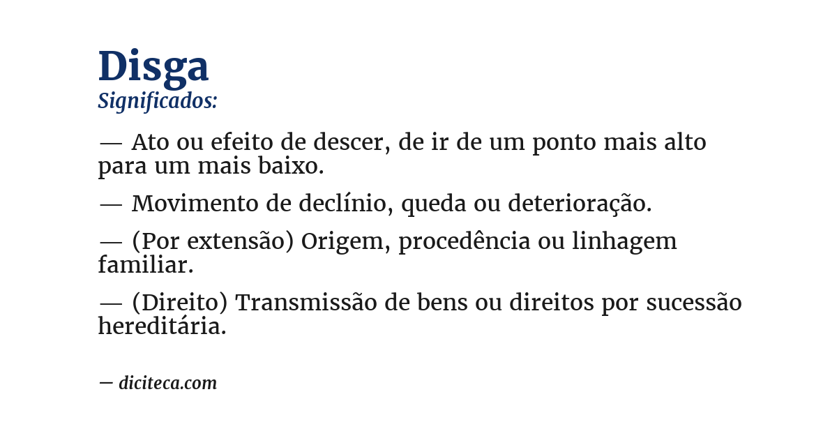 Significado de disga