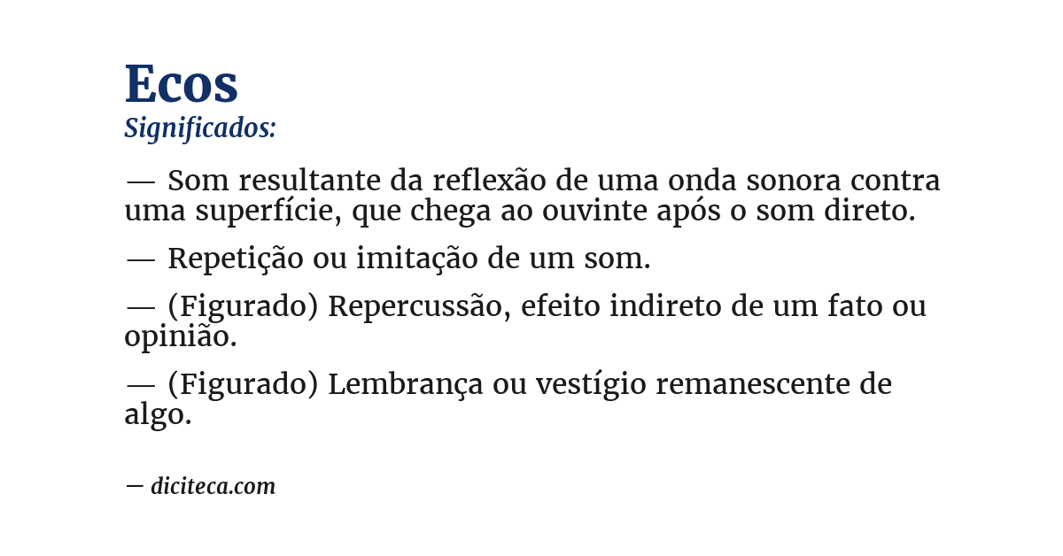 Significado de ecos