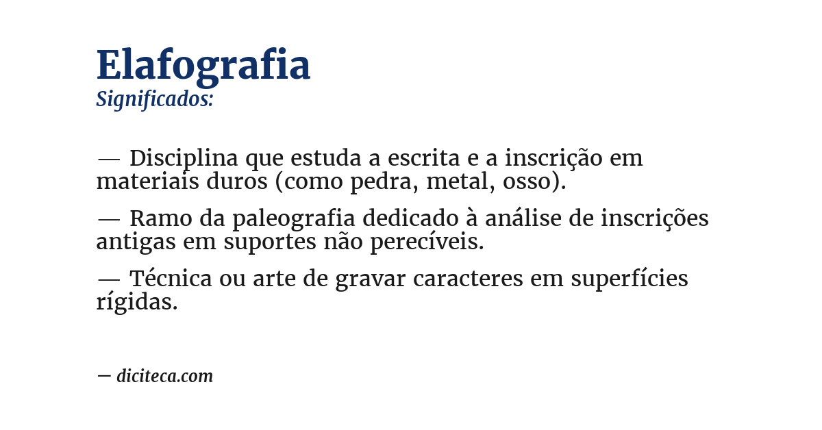 Significado de elafografia
