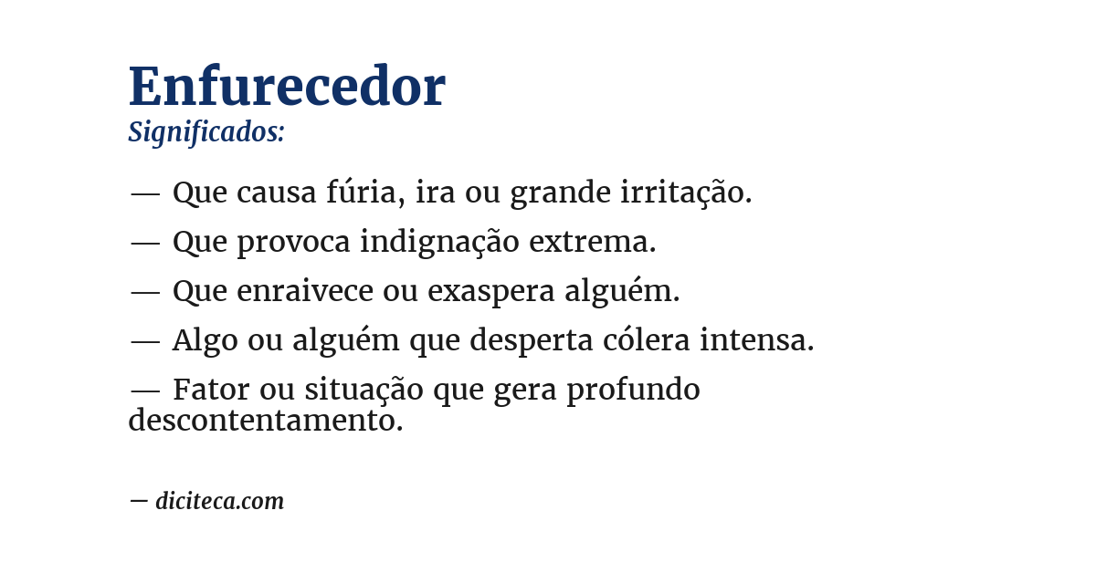 Significado de enfurecedor