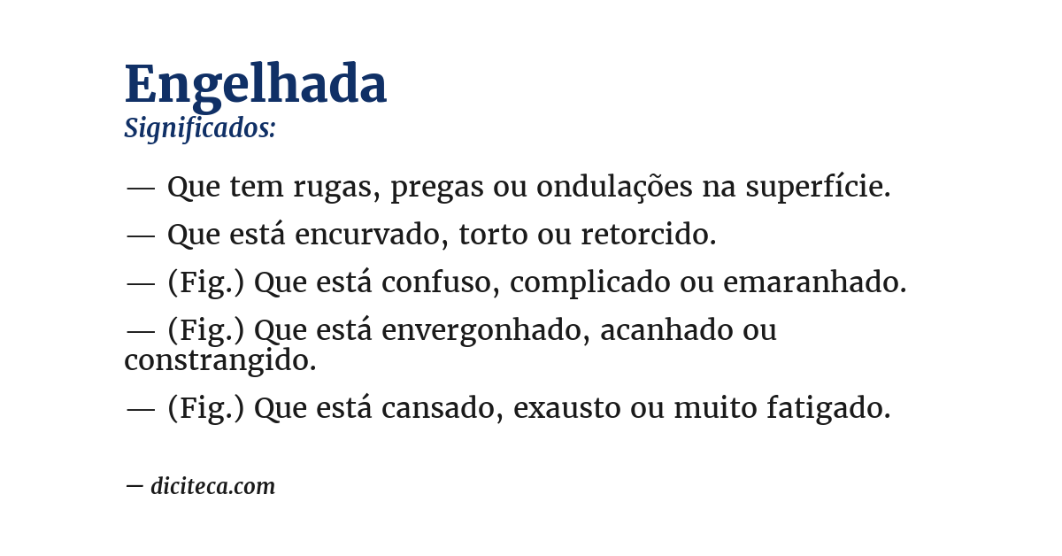Significado de engelhada